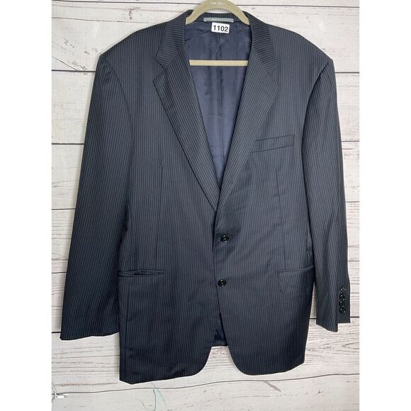 Hickey Freeman Loro Piana Tasmanian Super 130's Wool Blazer Jacket Coat 44R Gray - Picture 3 of 14